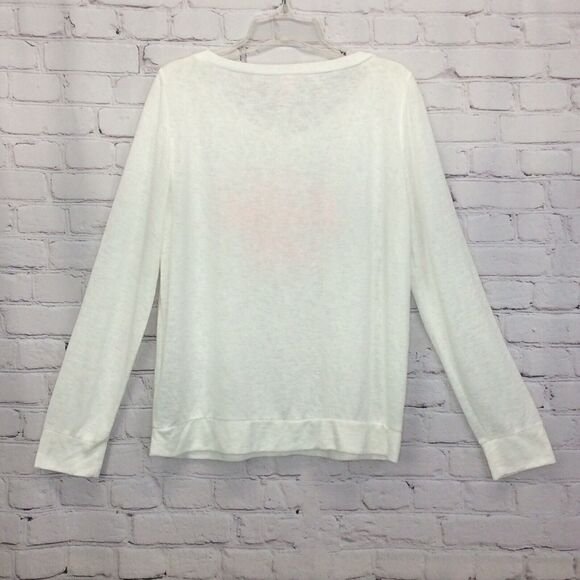 Victoria's Secret Top Women’s Size Lg Pullover “BOMBSHELL” Burnout Lightweight - Picture 7 of 7